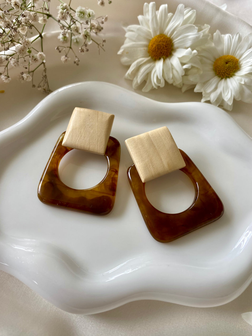 Aretes Issa beige