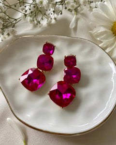 Aretes Naila fucsia