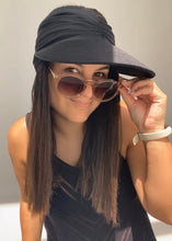 Cargar imagen en el visor de la galería, Visera turbante negra
