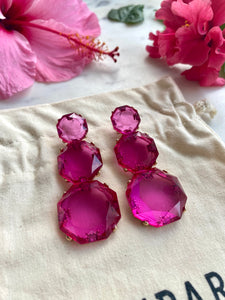 Aretes Elena rosados